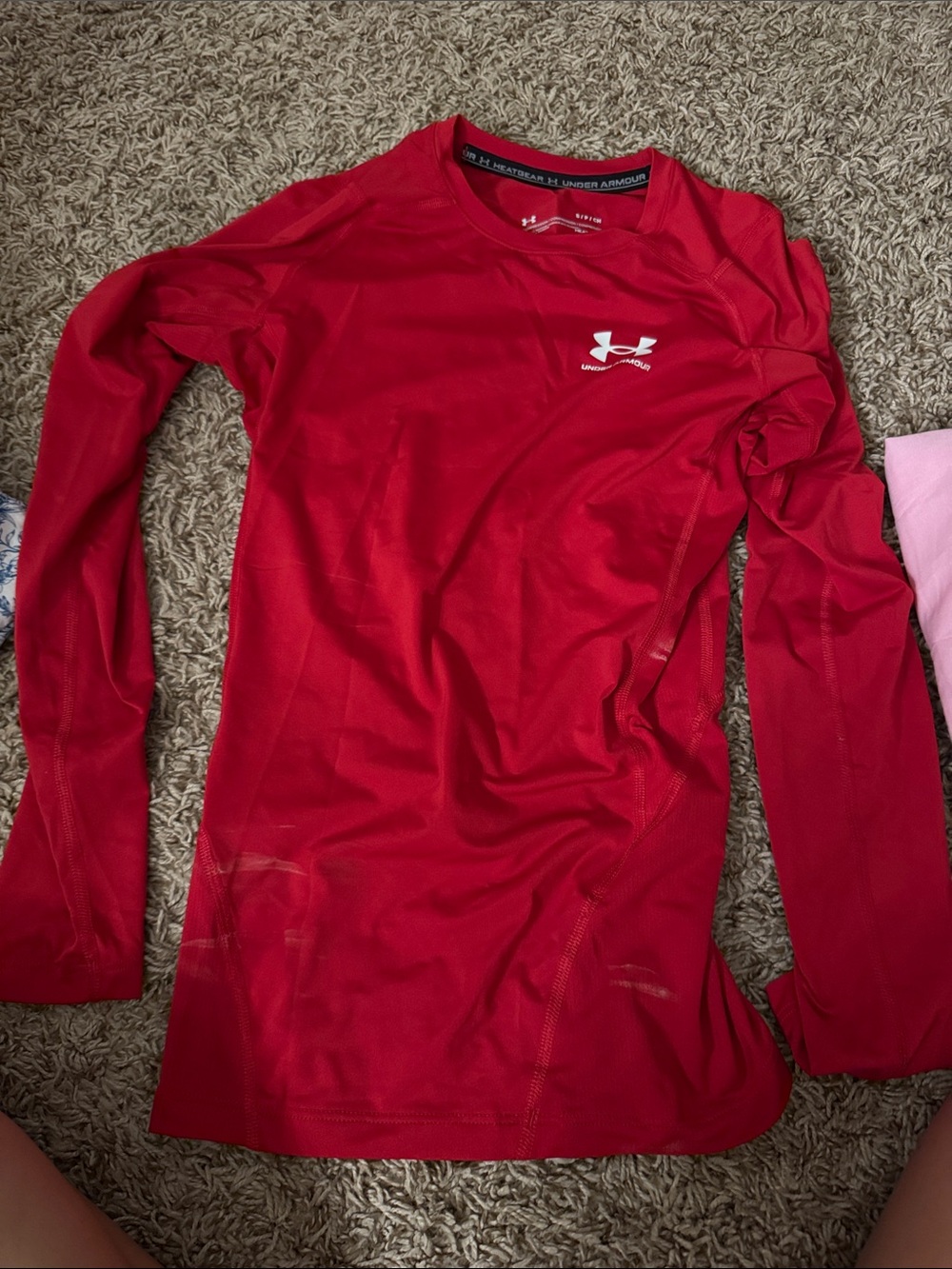 Under Armour  Red Long-Sleeve Performance Top